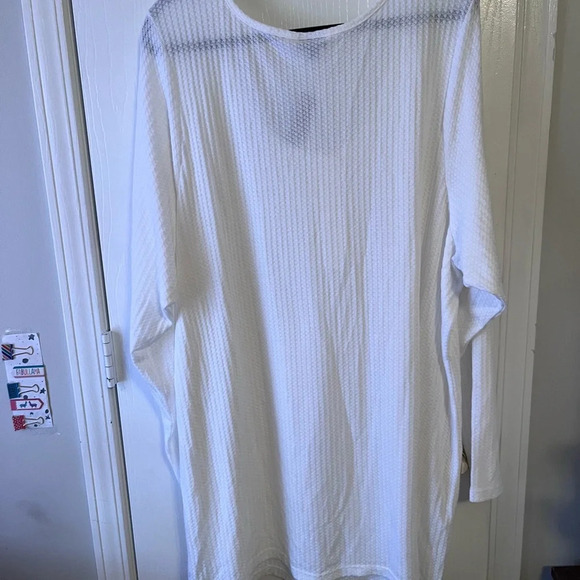 Torrid 6 waffle snap henley long sleeve t shirt bright white New with callout - Picture 2 of 6